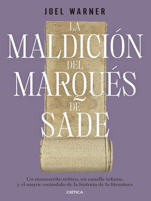 cover image of La maldición del Marqués de Sade